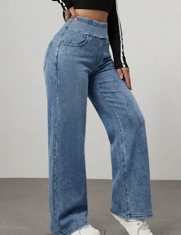 Pantaloni SHEIN, albastru