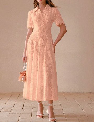 Rochie lunga MOTF, roz
