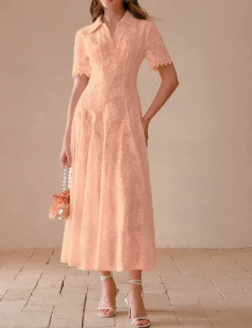 Rochie lunga MOTF, roz