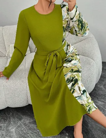 Rochie lunga SHEIN CURVE, verde