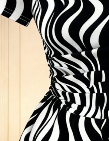 Bluza SHEIN, alb/negru
