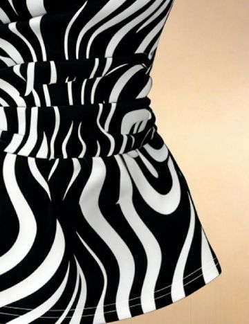 Bluza SHEIN, alb/negru