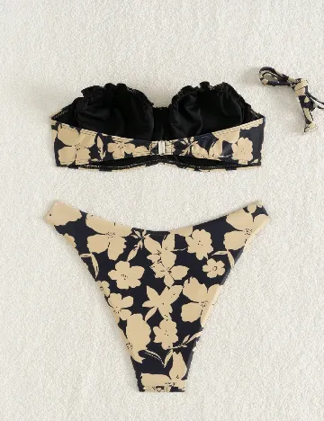 Costum de baie SHEIN, crem/negru