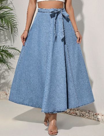 Fusta SHEIN, bleu