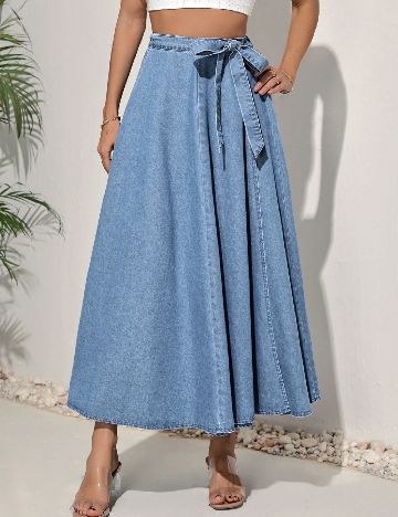 Fusta SHEIN, bleu