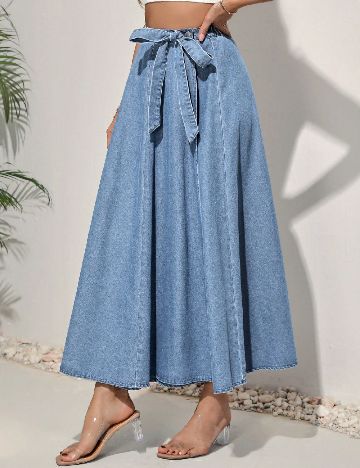 Fusta SHEIN, bleu