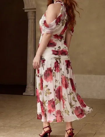 Rochie lunga MOTF Plus Size, floral print