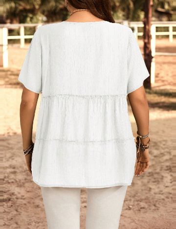 Bluza SHEIN CURVE, alb