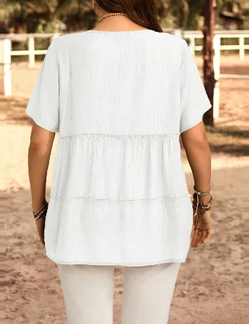 Bluza SHEIN CURVE, alb
