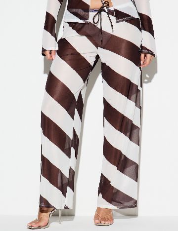 Pantaloni de plaja KIZN, alb/maro
