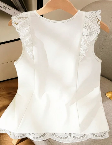 Top SHEIN CURVE, alb