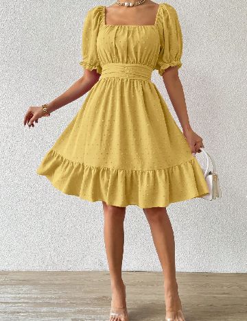 Rochie scurta SHEIN CURVE, galben