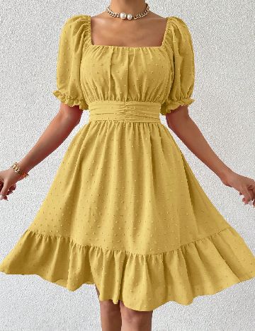 Rochie scurta SHEIN CURVE, galben
