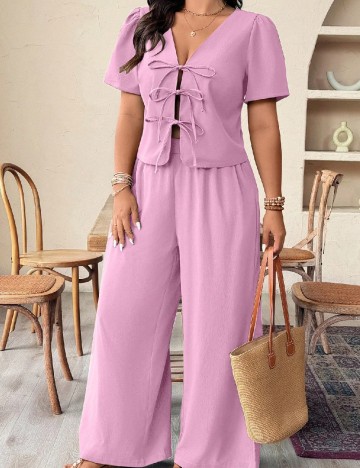 Compleu SHEIN CURVE, roz