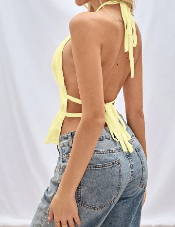 Top SHEIN CURVE, galben