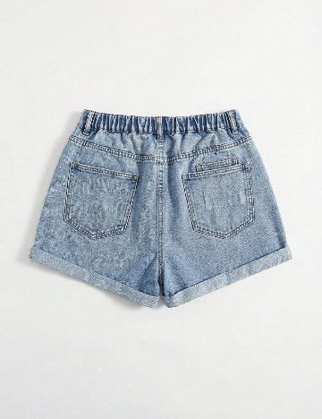 Pantaloni scurti SHEIN CURVE, albastru