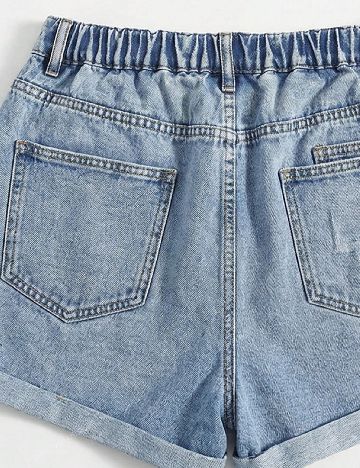 Pantaloni scurti SHEIN CURVE, albastru