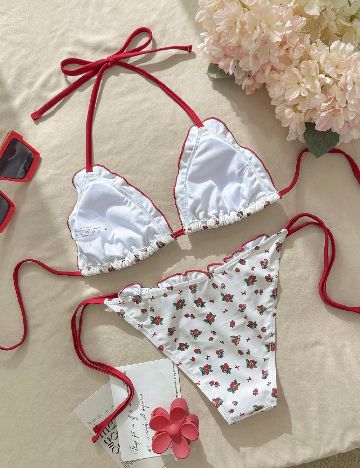 Costum de baie SHEIN, alb