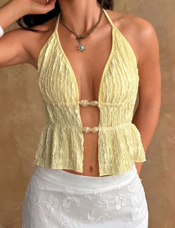Top SHEIN, galben