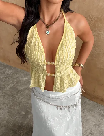 Top SHEIN, galben