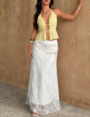 Top SHEIN, galben
