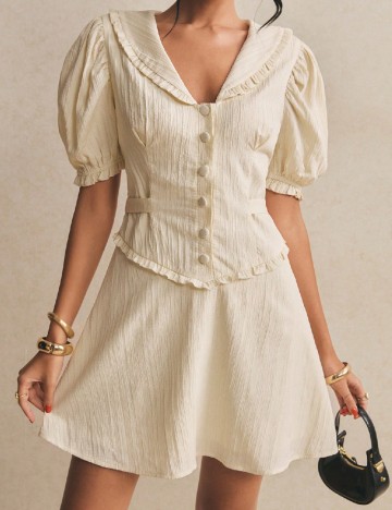 Rochie scurta SHEIN, bej
