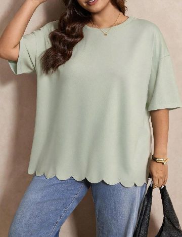 Bluza SHEIN CURVE, verde