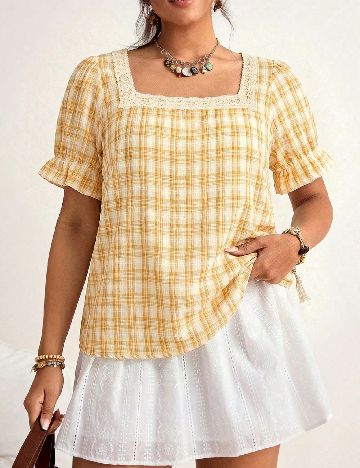 Bluza SHEIN CURVE, galben
