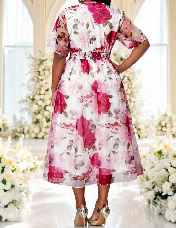 Rochie medie SHEIN CURVE, floral print