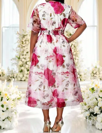 Rochie medie SHEIN CURVE, floral print