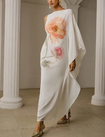 Rochie lunga MOTF, alb