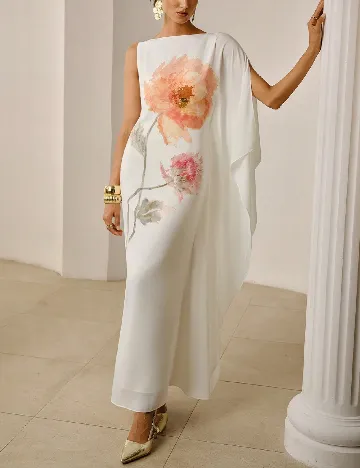 Rochie lunga MOTF, alb