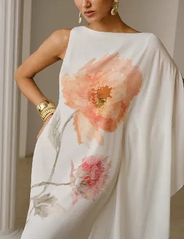 Rochie lunga MOTF, alb