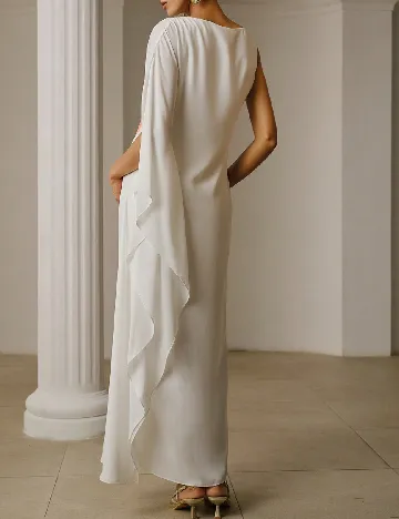 Rochie lunga MOTF, alb