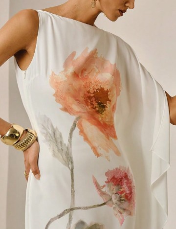 Rochie lunga MOTF, alb