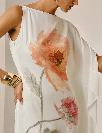 Rochie lunga MOTF, alb
