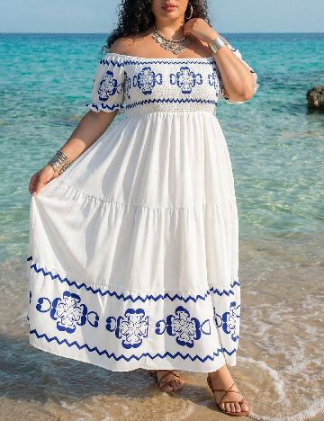Rochie lunga SHEIN CURVE, alb