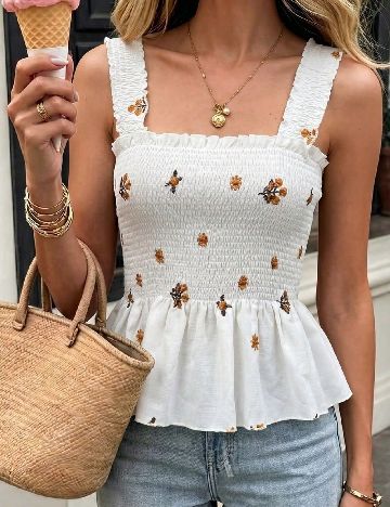 Top SHEIN, alb