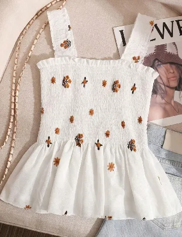 Top SHEIN, alb