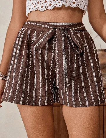 Pantaloni scurti SHEIN, maro