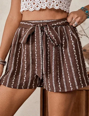 Pantaloni scurti SHEIN, maro