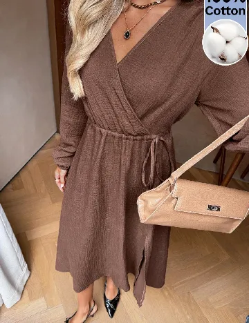 Rochie medie SHEIN, maro