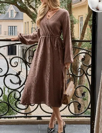 Rochie medie SHEIN, maro