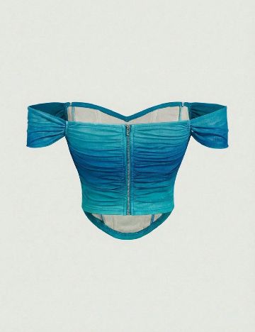Top SHEIN, turcoaz