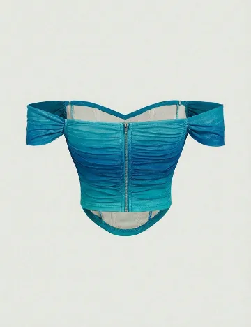 Top SHEIN, turcoaz