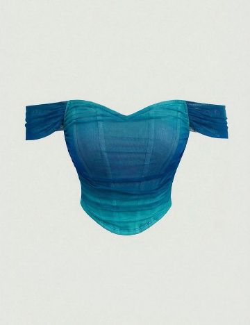 Top SHEIN, turcoaz