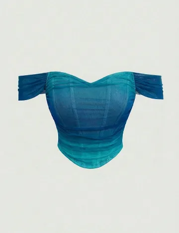 Top SHEIN, turcoaz