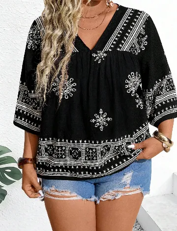 Bluza SHEIN CURVE, negru