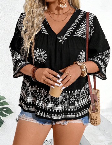 Bluza SHEIN CURVE, negru