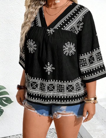 Bluza SHEIN CURVE, negru